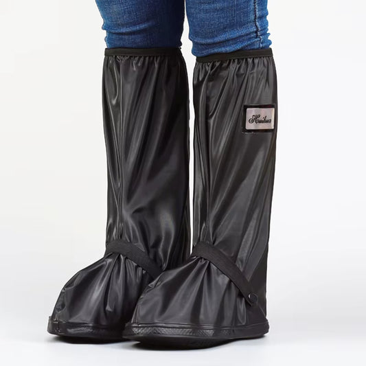 Couvre-Chaussures Imperméables Noirs RainGUARD avec Réflecteurs – Haute Protection pour Moto et Vélo pour Hommes et Femmes